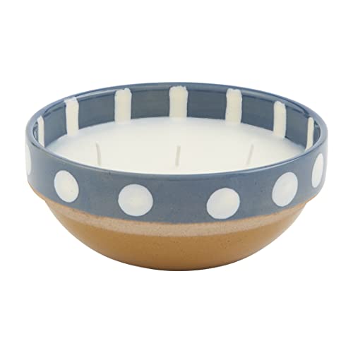 Mud Pie  Dotted Filled Candle, 2 1/2" x 6" Dia,Blue
