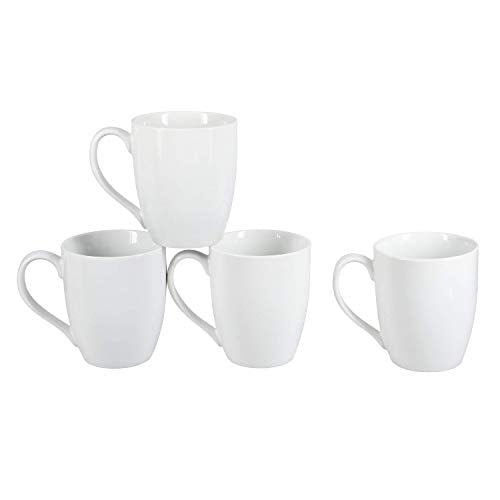 BIA Cordon Bleu 903109S4SIOC Classic Porcelain Bistro Mugs, White