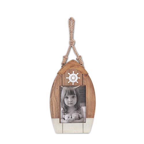 Beachcombers 9.45-inch MDF Boat Shape Hanging Frame