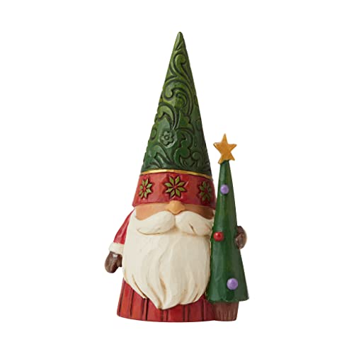 Enesco Jim Shore Heartwood Creek Christmas Gnome with Tree Figurine
