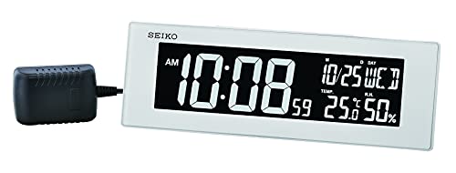 SEIKO 8" Color Changing Everything Alarm, White Clock