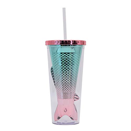 Beachcombers 12 oz Multicolor Mermaid Tail Tumbler