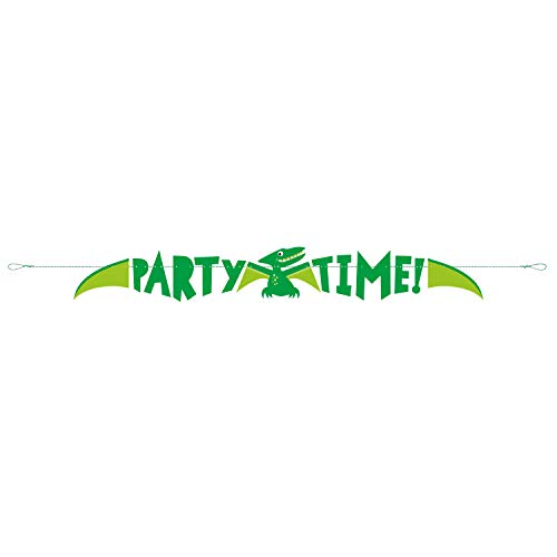 Unique Industries "Party Time!" Dinosaur Banner (5 Ft.) - 1 Pc