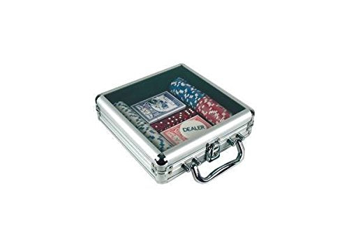 CHH Poker Chip Set in Acrylic Lid Aluminum Case (100 Piece)