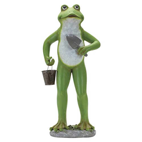 Melrose 85103 Frog with Bucket Figurine, 22-inch Height, Resin