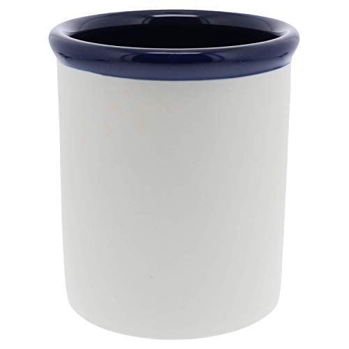 BIA Cordon Bleu Quatro 2-Quart Utensil Crock, Sand/Cobalt