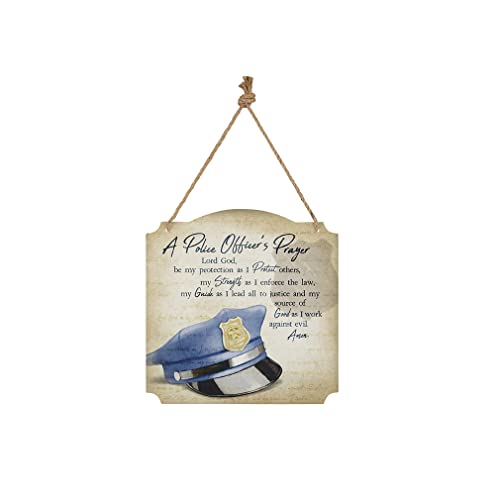 Carson 24327 Police Officer's Prayer Metal Wall Decor, 12-inch Square