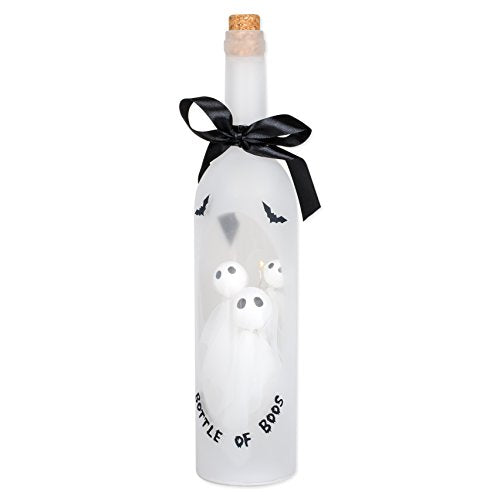 Roman Bottle of Boos Ghosts Light Up LED 13 Inch Wine Bottle Halloween Tabletop Figurine