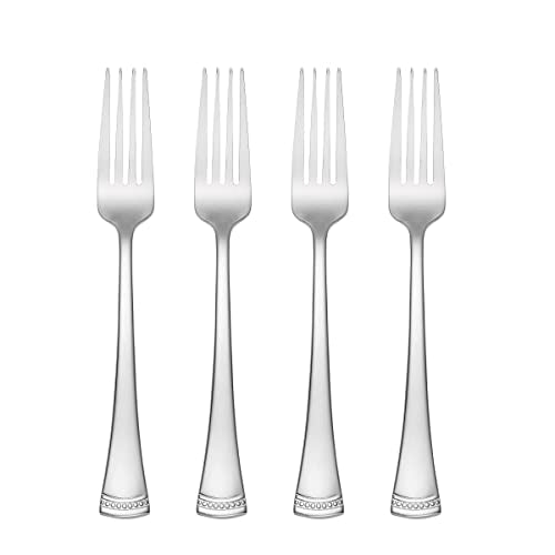 Lenox Portola Dinner Forks, Set of 4, 0.57, Metallic