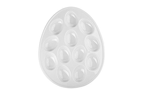 BIA Cordon Bleu 900353S1SIOC Specialty Dishes Oval Egg Plate, White