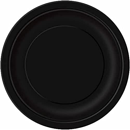 Unique Industries Black Paper Cake Plates, 8ct