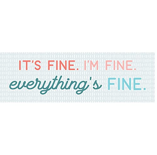 Carson Home 24579 Everything's Fine Message Bar, 8-inch Width, Wood