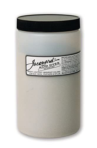 Jacquard Acid Dye for Wool, Silk and Other Protein Fibers, 1 Pound Jar, Concentrated Powder, Silver Gray 638