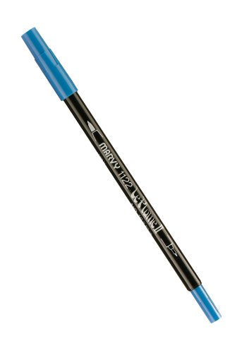 Uchida Marvy Extra Fine Tip Le Plume II Double Ender Marker Pen Art Supplies, Light Blue