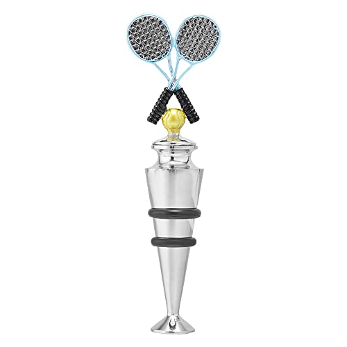 Supreme Housewares Wine Things Zinc Alloy Tennis Racket Wine and Beverage Bottle Stopper and Wine Preserver, Painted