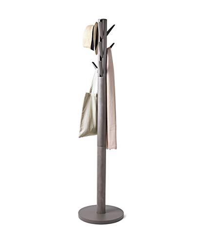 Umbra 320361-918 Flapper Coat Rack, Clothing Hanger, Umbrella Holder, and Hat Organizer, for Entryway, Grey