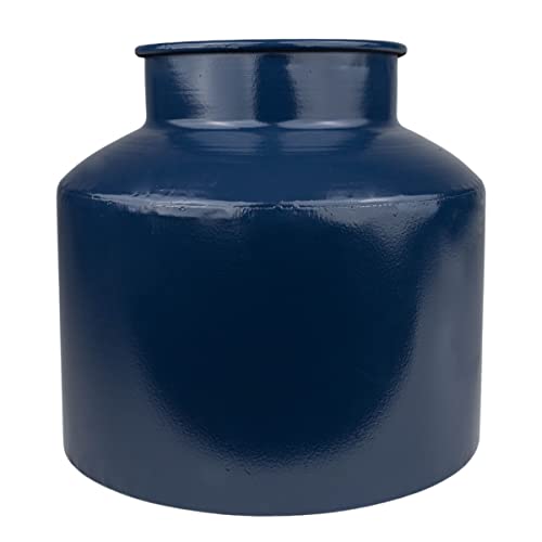 Foreside Home & Garden Blue Metal Round Vase