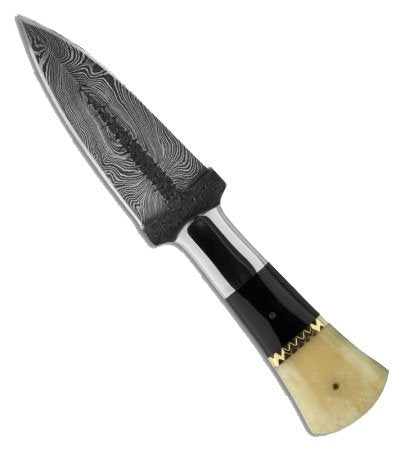 BnB Knives Buck n Bear Custom Handmade Boot Hunter Dagger Knife Horn/Bone Handle