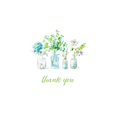 Design Design 119-10312 Traditional Petite Vases Thank You Boxed Notecard, 5-inch Length