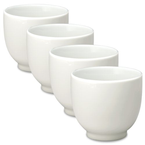 FORLIFE Q Tea Cup (Set of 4), 7 oz, White