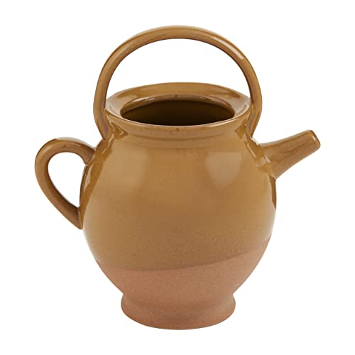 Mud Pie Color-Block Tea Pot Vase, 8.25 x 5.25, Yellow