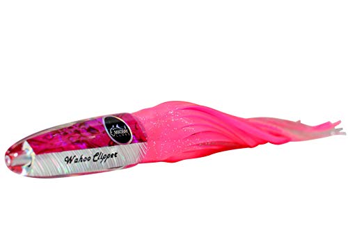 MagBay Lures High Speed Wahoo Lures - Wahoo Clippers (Pink, Rigged with Trolling Weight)