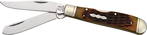 Blue Ridge Knives Lockback Trapper Amber Bone