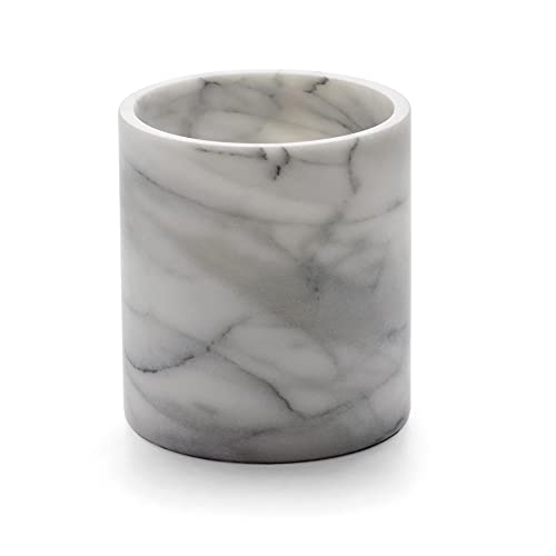 RSVP International Cooler & Kitchen Holder | Doubles as Tool Crook or Wine Chiller, 5.5" x 6.25", White Marble