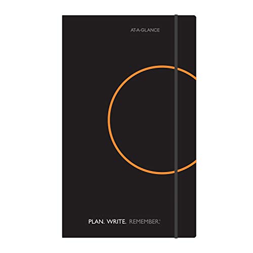ACCO (School) AT-A-GLANCE Plan.Write.Remember. Perfect Bound Planning Notebook, Lined with Monthly Calendars, Undated, 5" x 8 1/4", Black (80612405)