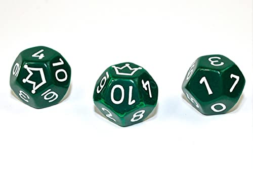Chessex Opaque Green/white Crown d12