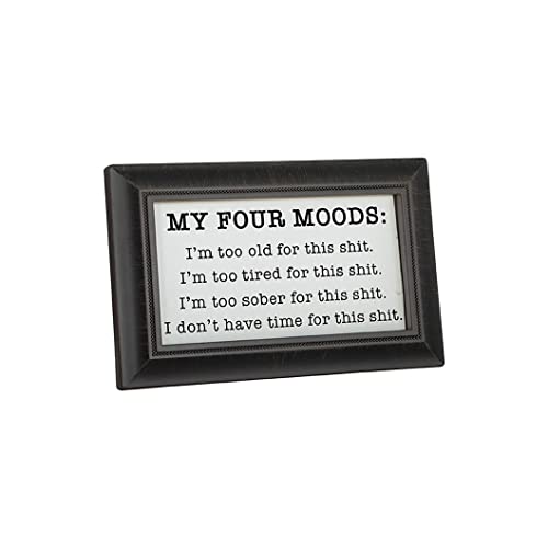 Carson Home Message Bar Framed, 6-inch Length, Small (Four Moods)