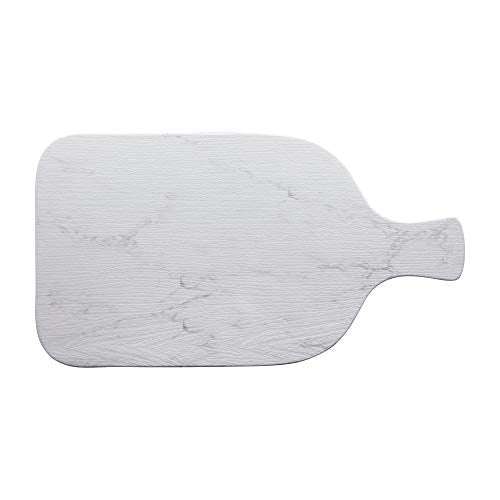 Supreme Housewares Gourmet Art Marble Blanc Melamine 18 Inch Serving Paddle Board/Breadboard/Cracker and Food Server Platter/Serving Tray for Display, Decorations, and Cheese Lovers