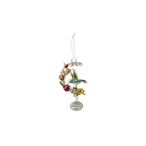 Ganz ER67307 Ornament, 3-inch Height, Metal and Zinc (Let All You Do Be Done in Love)