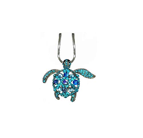 Bamboo Trading Company RSN2270BLZ Sea Turtle Necklace, 18-inch Long, Blue