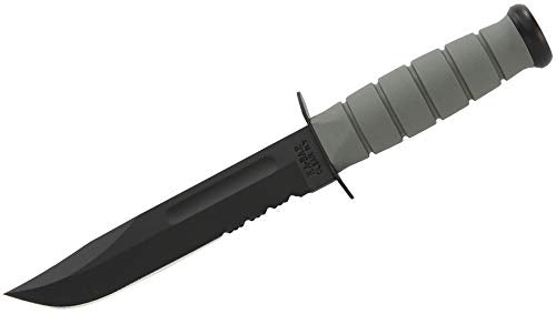 Ka-Bar Fighting Knife with Kraton Handle Edge, Grey