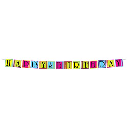 Beistle Happy Birthday Streamer, 6.5" x 9'