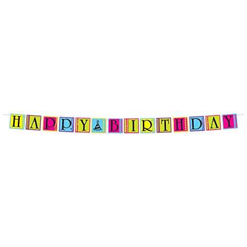 Beistle Happy Birthday Streamer, 6.5" x 9&