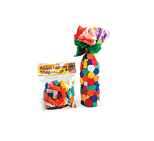 HyGloss Foam Mosaic Shapes Tiles - 500 Assorted Shapes/Sizes