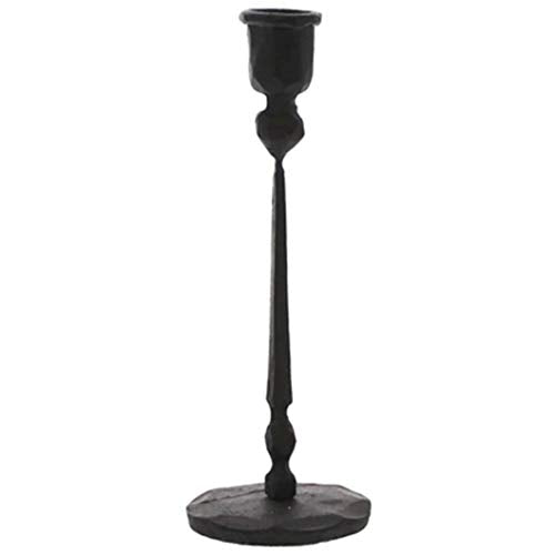 HomArt AREOhome 0937-2 Palermo Taper Candle Holder, 8.5-Inch Height, Iron, Black