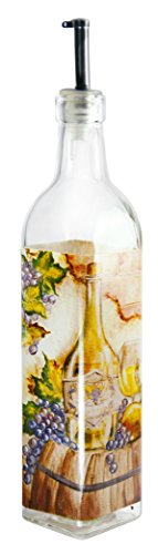 Grant Howard Wine Barrel Oil & Vinegar Glass Cruet, 16 oz, Multicolored