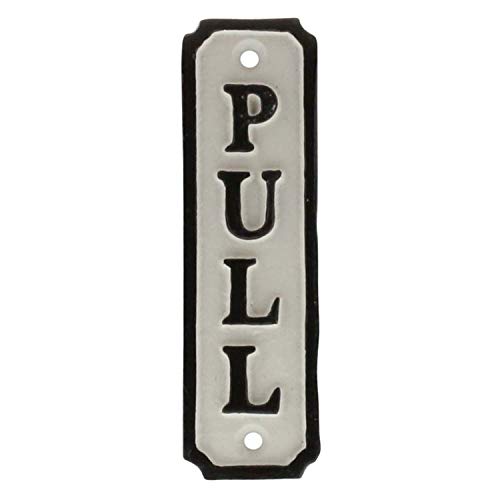 HomArt 21025-26 Pull Sign, 5.25-inch Height, Cast Iron