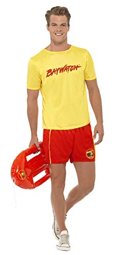 SmiffyS SM32868-M Mens Baywatch Beach Costume Size Large,Multicoloured