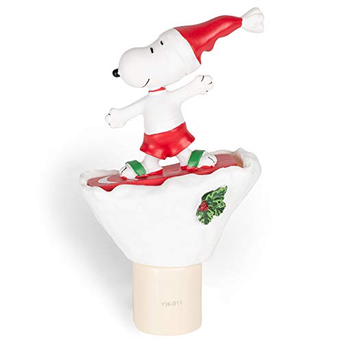 Roman 133788 Snoopy Snowboard Night Light with Holy, 6.25 inch, Multicolor