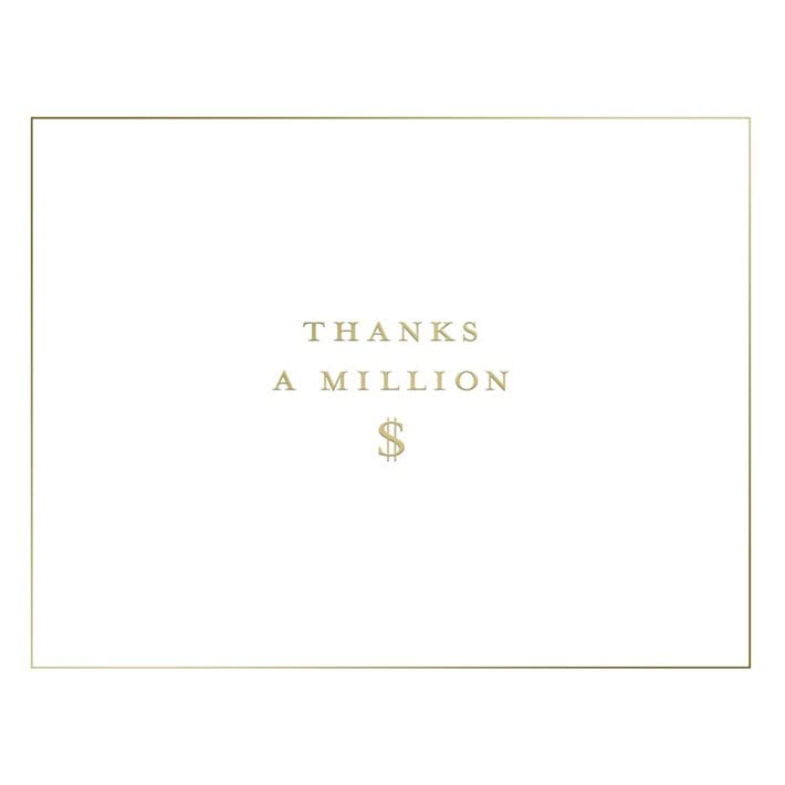 Design Design 119-09628 Thanks a Million Thank You Boxed Notecard, 5-inch Length