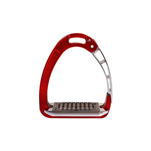 Acavallo Arena Aluplus Aluminium Stirrup, One Size, Red, Horse Equipment Accessories