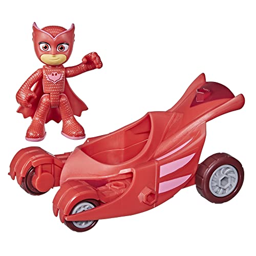 Hasbro PJ Masks Owl Glider Preschool Toy, Owlette Car with Owlette Action Figure for Kids Ages 3 and Up , White
