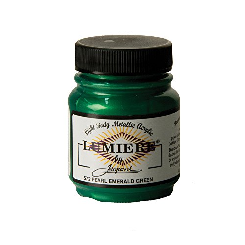 Jacquard Lumiere Metallic and Pearlescent Paint 2.25 Oz, 572 Pearl Emerald