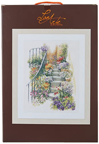 Vervaco Lanarte Counted Cross Stitch kit Flower Stairs