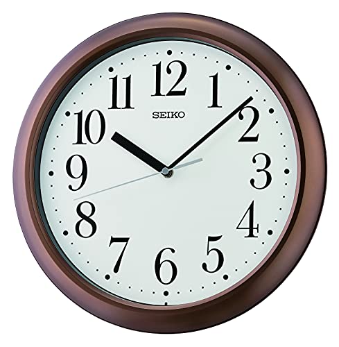 SEIKO Yori Wall Clock, Metallic Brown