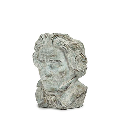 Abbott Collection  27-LUDWIG-203-SM Small Beethoven Head Planter, Grey